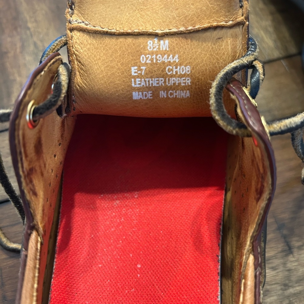 Sperry Top-Sider Men’s 8.5M Leather Boat Shoes Brown 2-Eye Vibram Sole - Picture 6 of 9